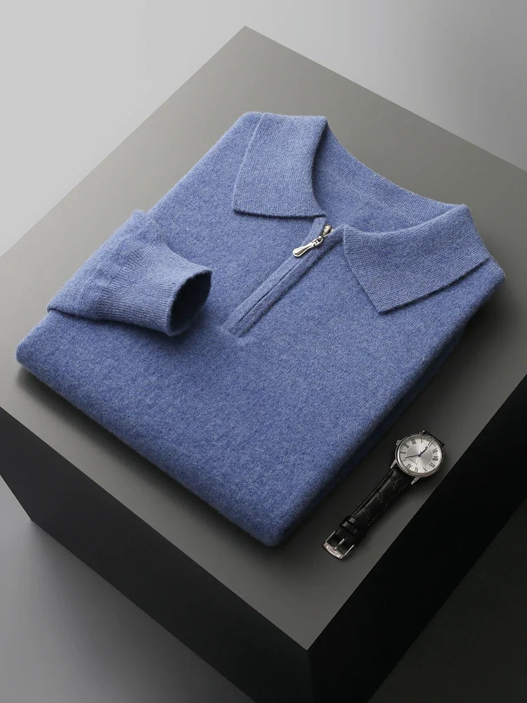 Enzo™ - Elegante Jersey Polo de Cachemira