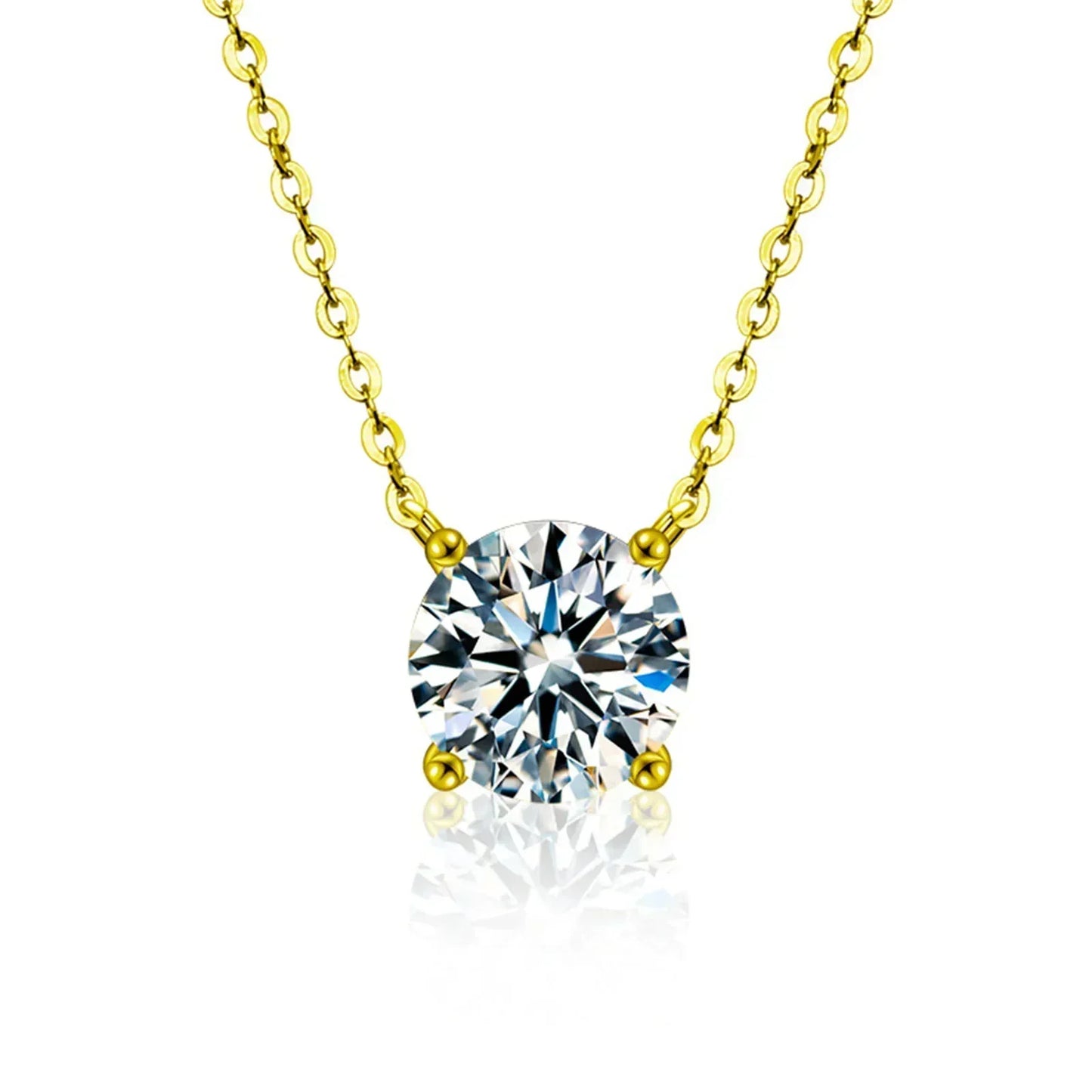 Collier Plaqué Or avec Zircons