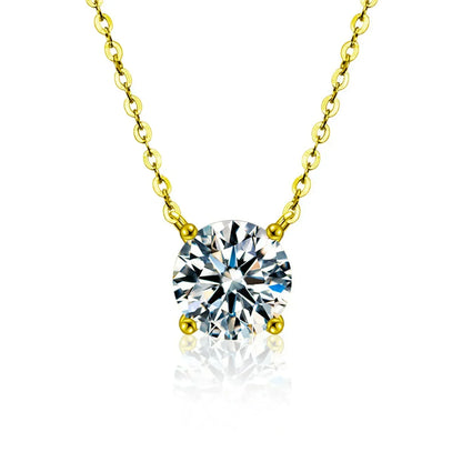 Collier Plaqué Or avec Zircons