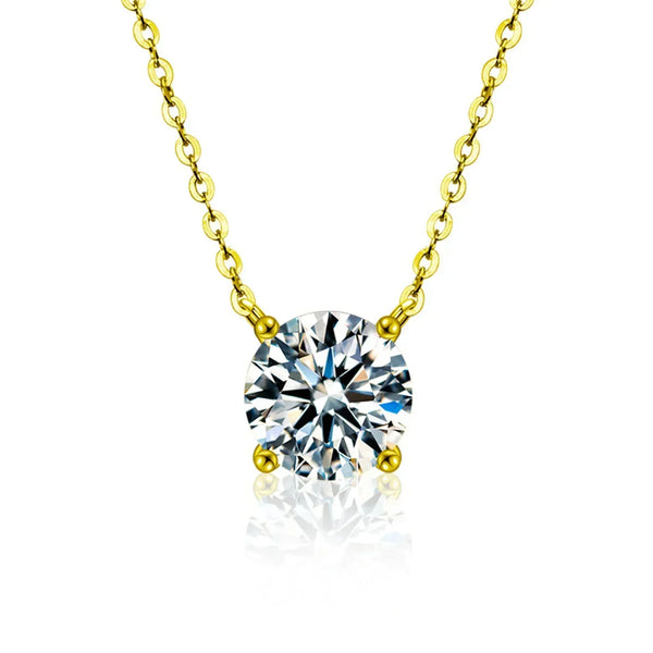 Collier Plaqué Or avec Zircons