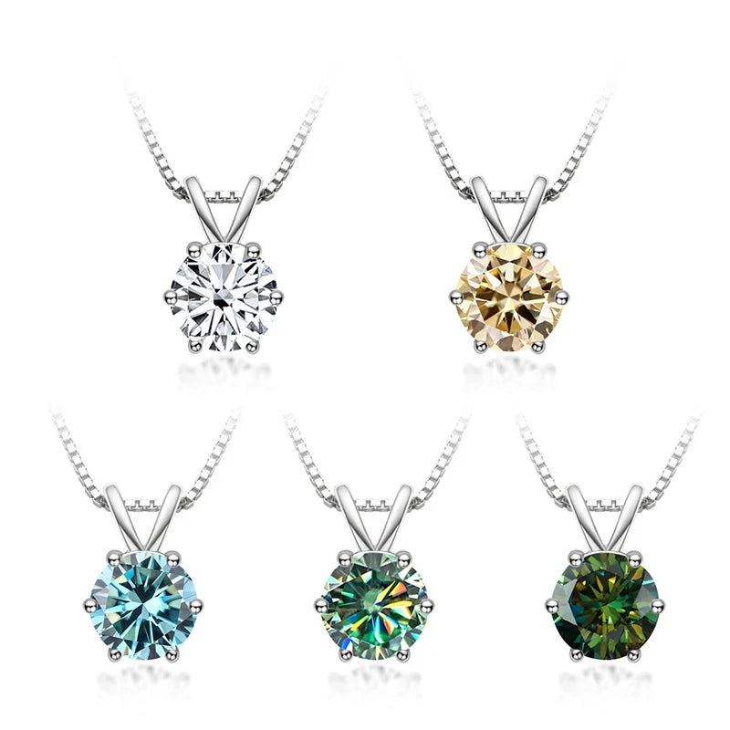 Collier Solitaire Élégant avec Moissanite