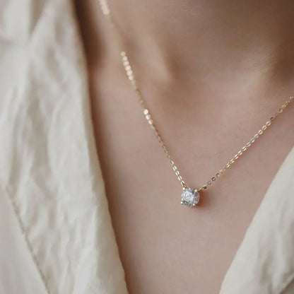 Collier Plaqué Or avec Zircons