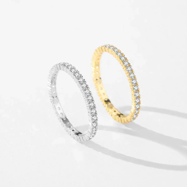 Anillo Eternidad Minimal Luminoso