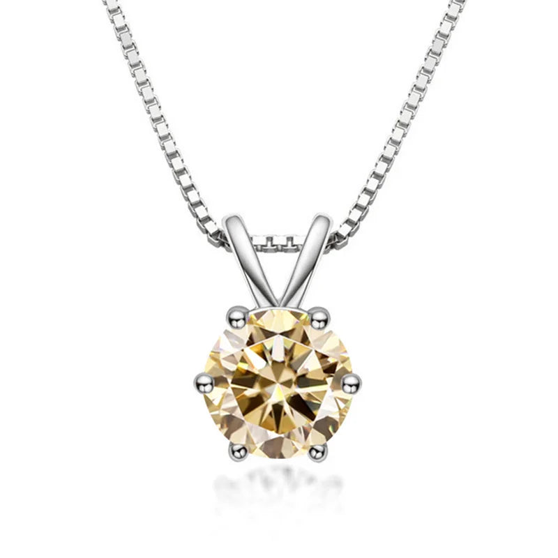 Collier Solitaire Élégant avec Moissanite