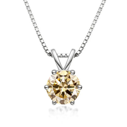 Collier Solitaire Élégant avec Moissanite