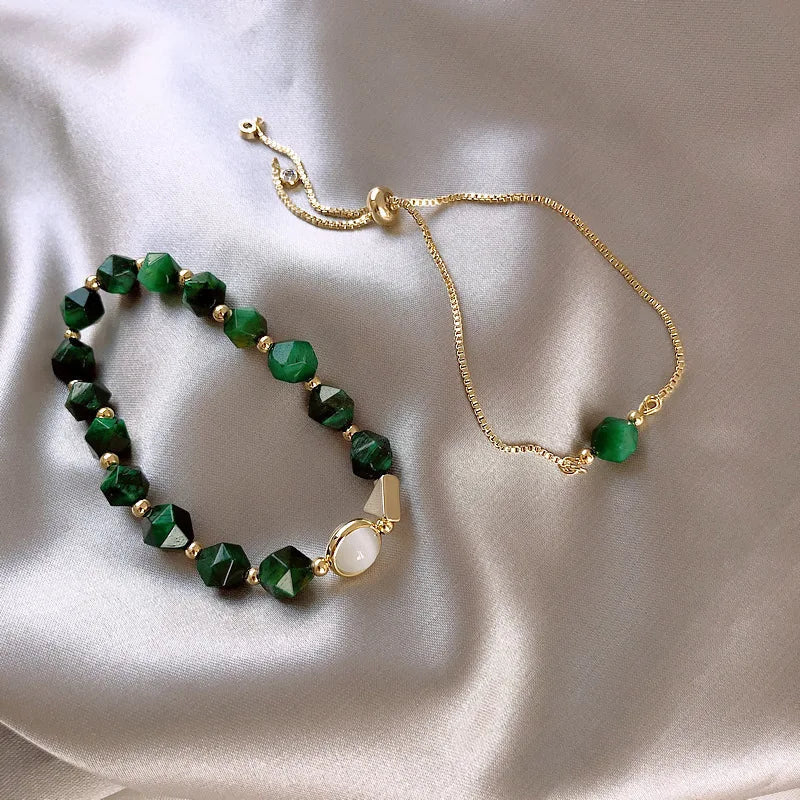 Ensemble de Bracelets Élégants Verts