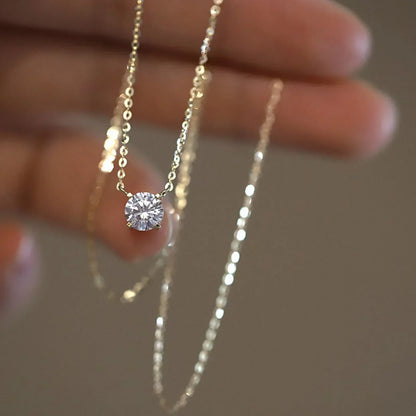 Collier Plaqué Or avec Zircons