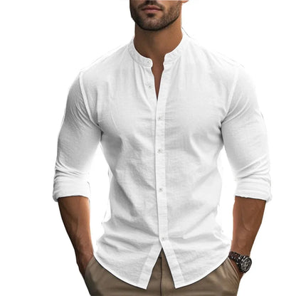 Gerardo™ - Camisa celeste con diseño limpio y exclusivo