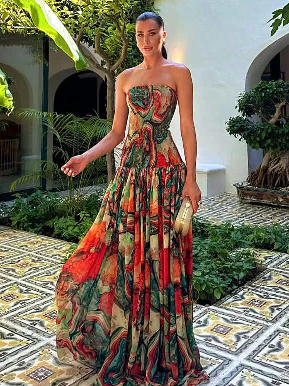 Vestido Marta™ -  Elegancia floral vibrante para momentos especiales