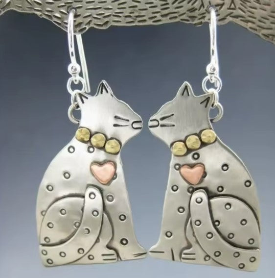 Boucles d'oreilles Chat Envoûtantes