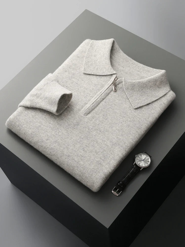 Enzo™ - Elegante Jersey Polo de Cachemira