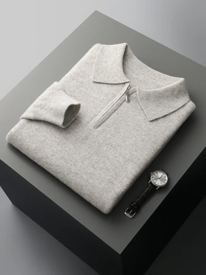 Enzo™ - Elegante Jersey Polo de Cachemira