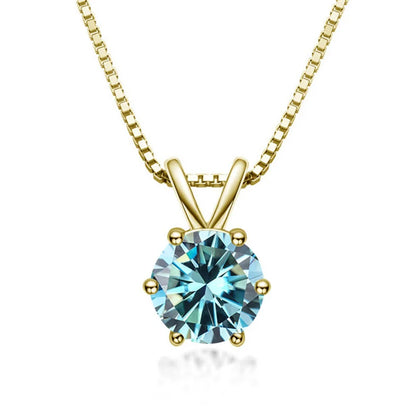Collier Solitaire Élégant avec Moissanite