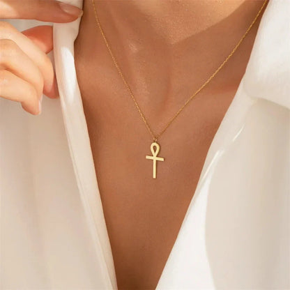 Collier avec Pendentif Ankh Doré