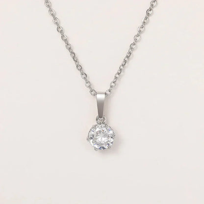 Collier Classique avec Pendentif en Zirconia