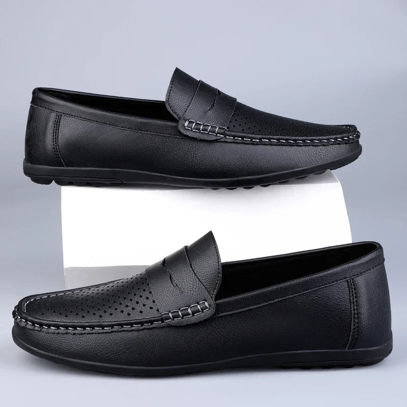 Franco™ - Mocasines clásicos de piel italiana para hombre distinguido