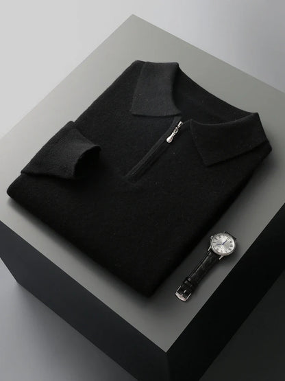 Enzo™ - Elegante Jersey Polo de Cachemira