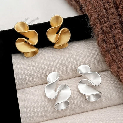Boucles d'oreilles en Fleur en Argent et Or 18K