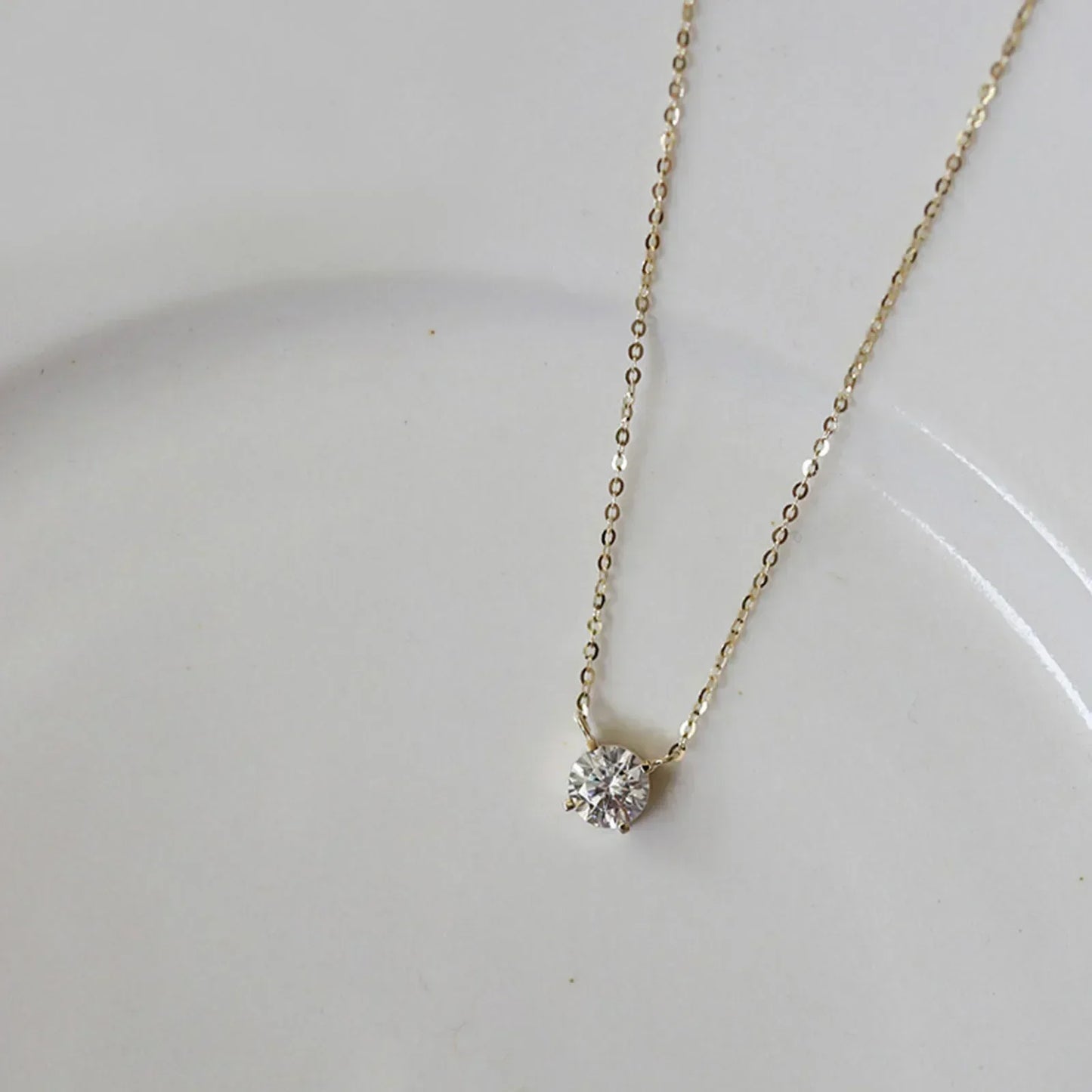 Collier Plaqué Or avec Zircons