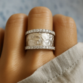 Bague Vintage en Argent avec Zirconiums
