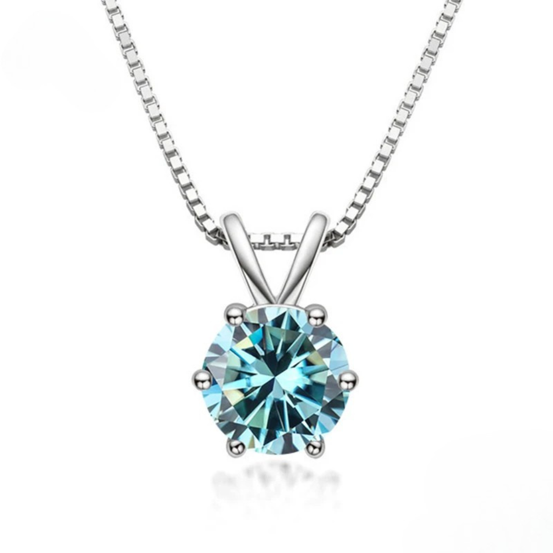 Collier Solitaire Élégant avec Moissanite