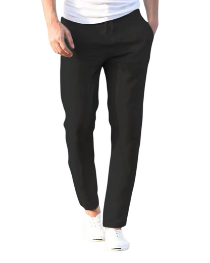 Guillermo™ - Pantalón negro con diseño limpio y exclusivo