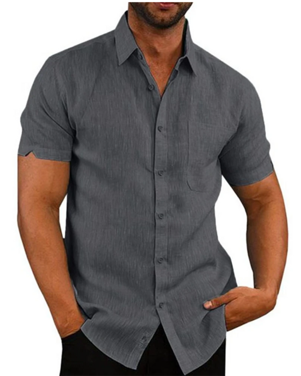 Héctor™ - Camisa gris con diseño limpio y exclusivo