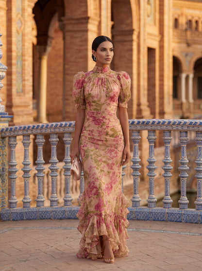 Vestido Elegante Rosario en Seda