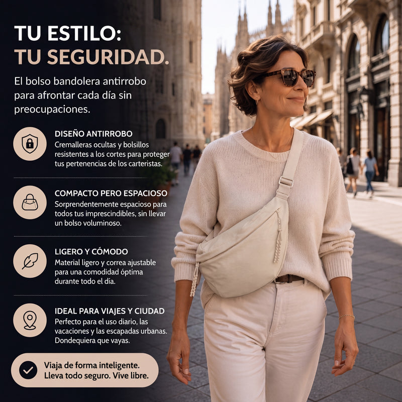 Elena™ | Bolso de Hombro Beige