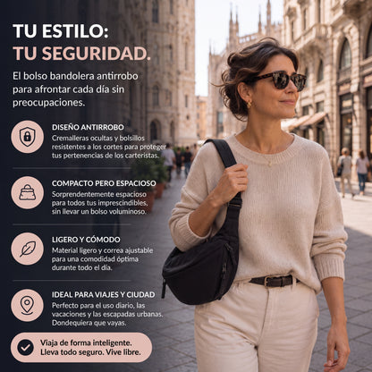 Aria™ | Bolso de Hombro Negro
