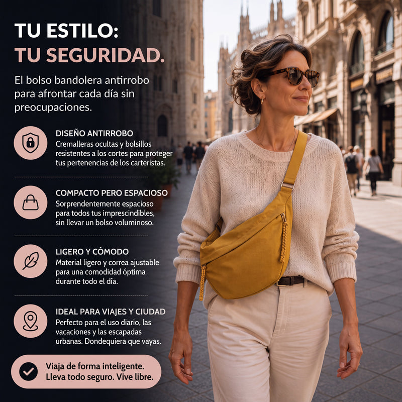 Lucia™ | Bolso de Hombro Ocre