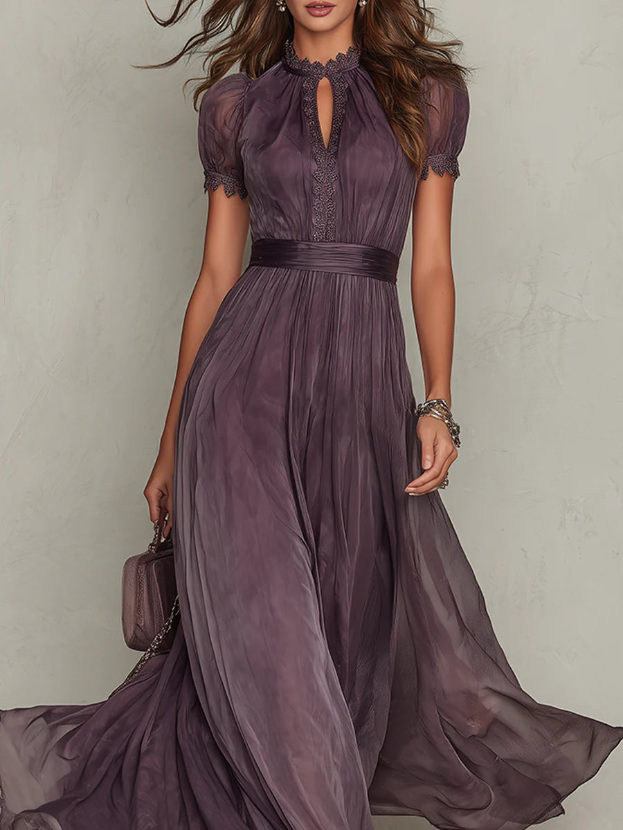 Vestido Largo Flavia en Tejido Lujoso - Elegancia Sin Igual