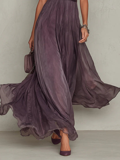 Vestido Largo Flavia en Tejido Lujoso - Elegancia Sin Igual