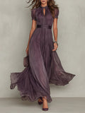 Vestido Largo Flavia en Tejido Lujoso - Elegancia Sin Igual