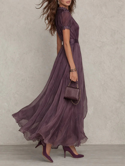 Vestido Largo Flavia en Tejido Lujoso - Elegancia Sin Igual