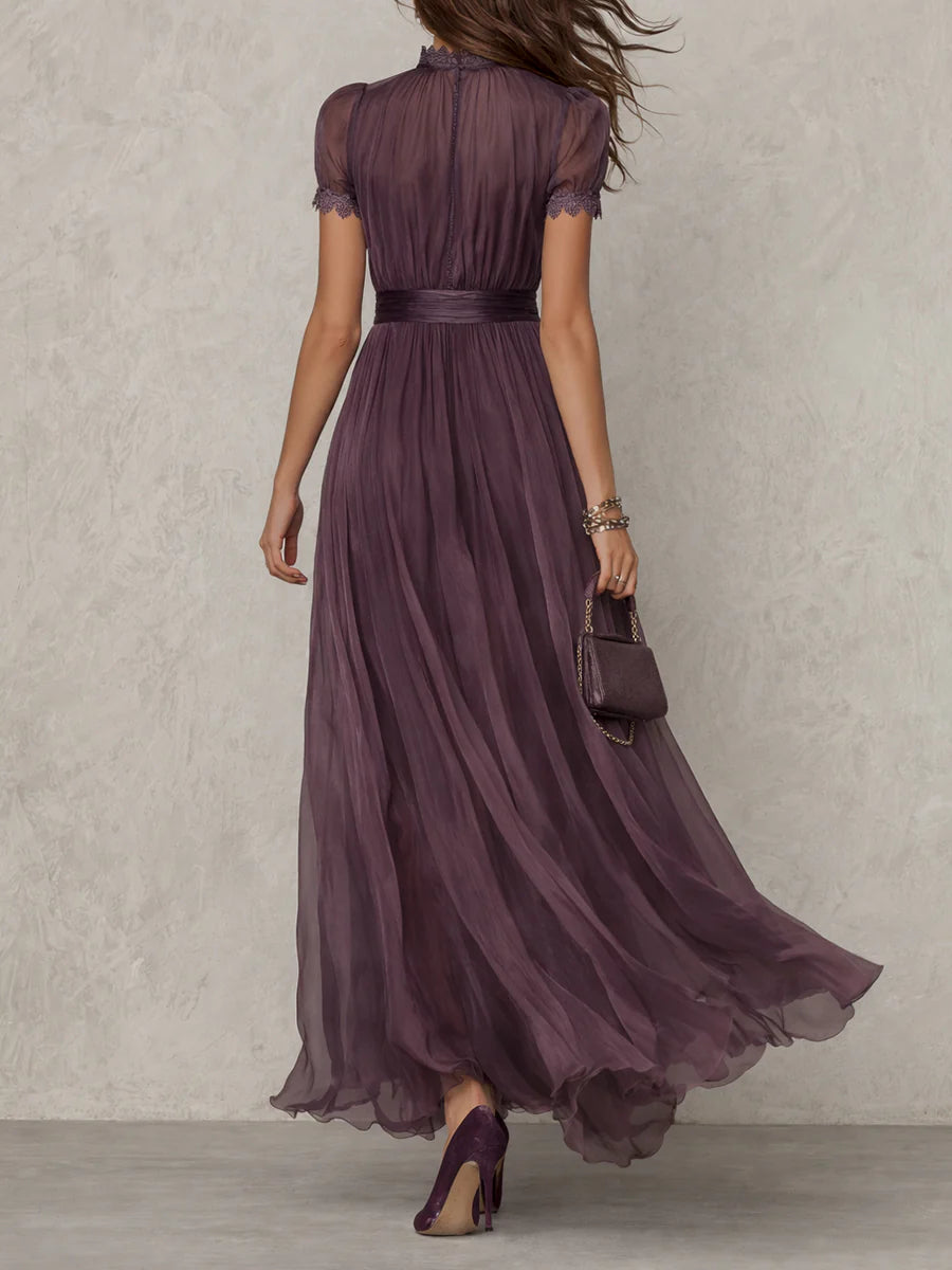 Vestido Largo Flavia en Tejido Lujoso - Elegancia Sin Igual