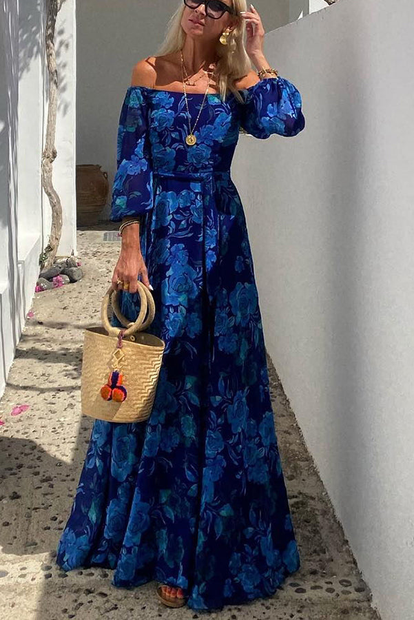 Vestido Francesca™ | Elegancia floral con hombros al descubierto