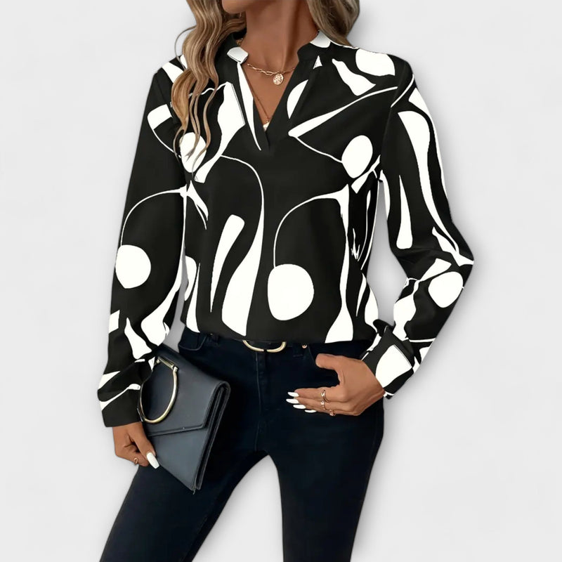 Catarina - Blusa elegante de manga comprimida