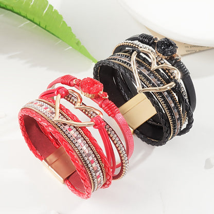 Bracelet Boho Multistrat en Cuir