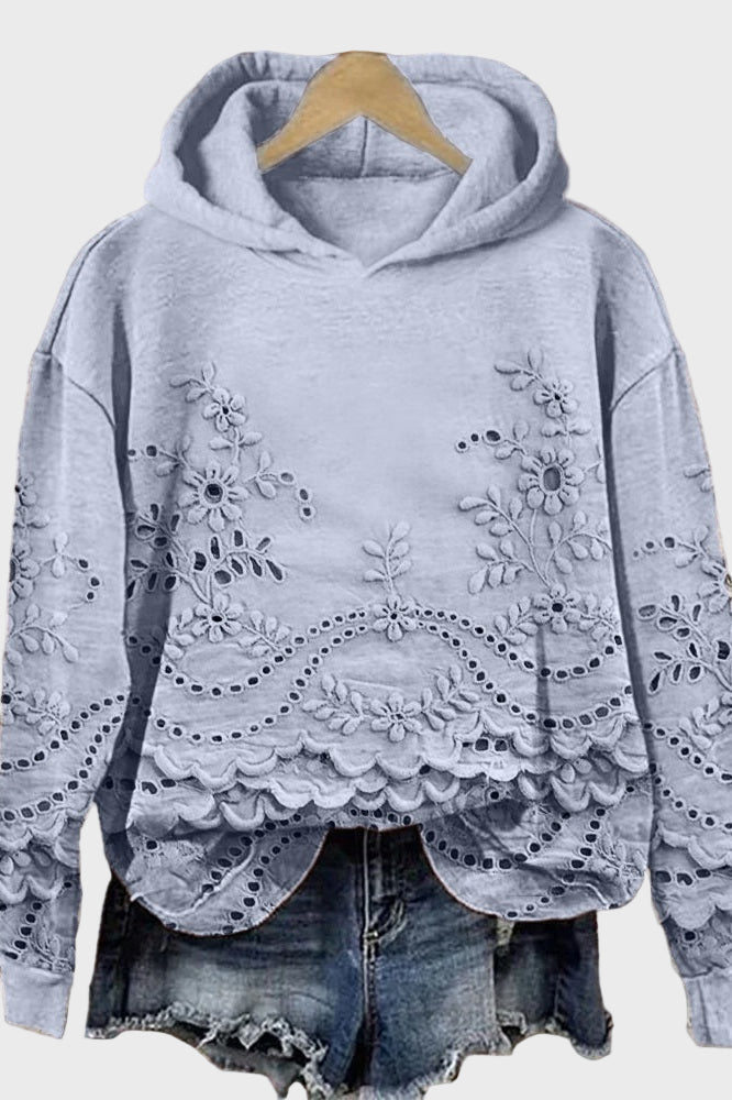 Tatiana - Sudadera con capucha de encaje