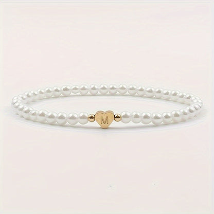 Bracelet Chic avec Initiale en Cœur (A–Z)