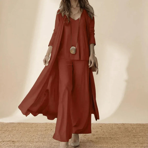 Conjunto Raquel™ | Conjunto de lino con mangas murciélago y pantalón ancho
