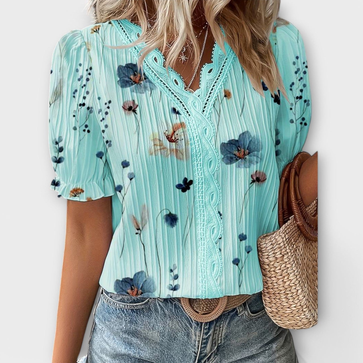 Emilia - Blusa con escote en V