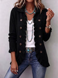 Isolina™ | Chaqueta de Punto Negra con Volantes