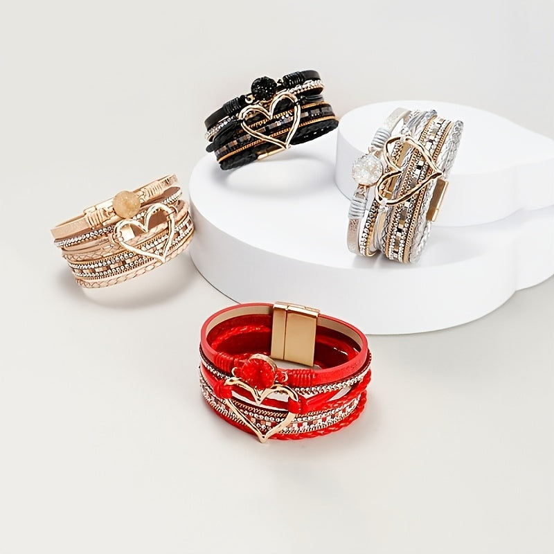 Bracelet Boho Multistrat en Cuir
