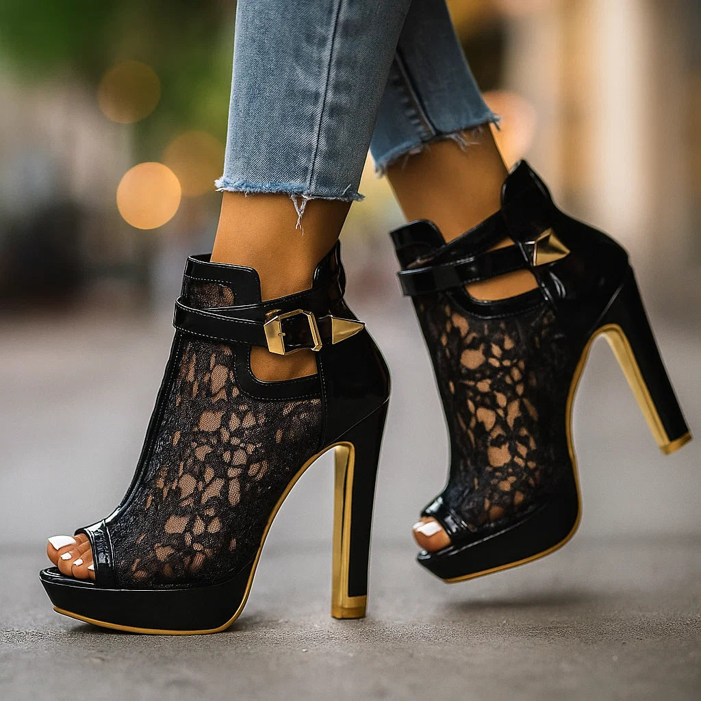 Blanca™ - Tacones con encaje elegantes y diseño sofisticado