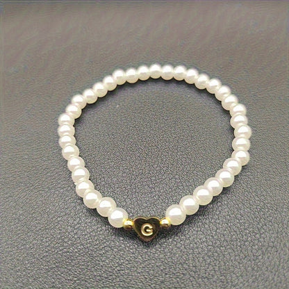Bracelet Chic avec Initiale en Cœur (A–Z)