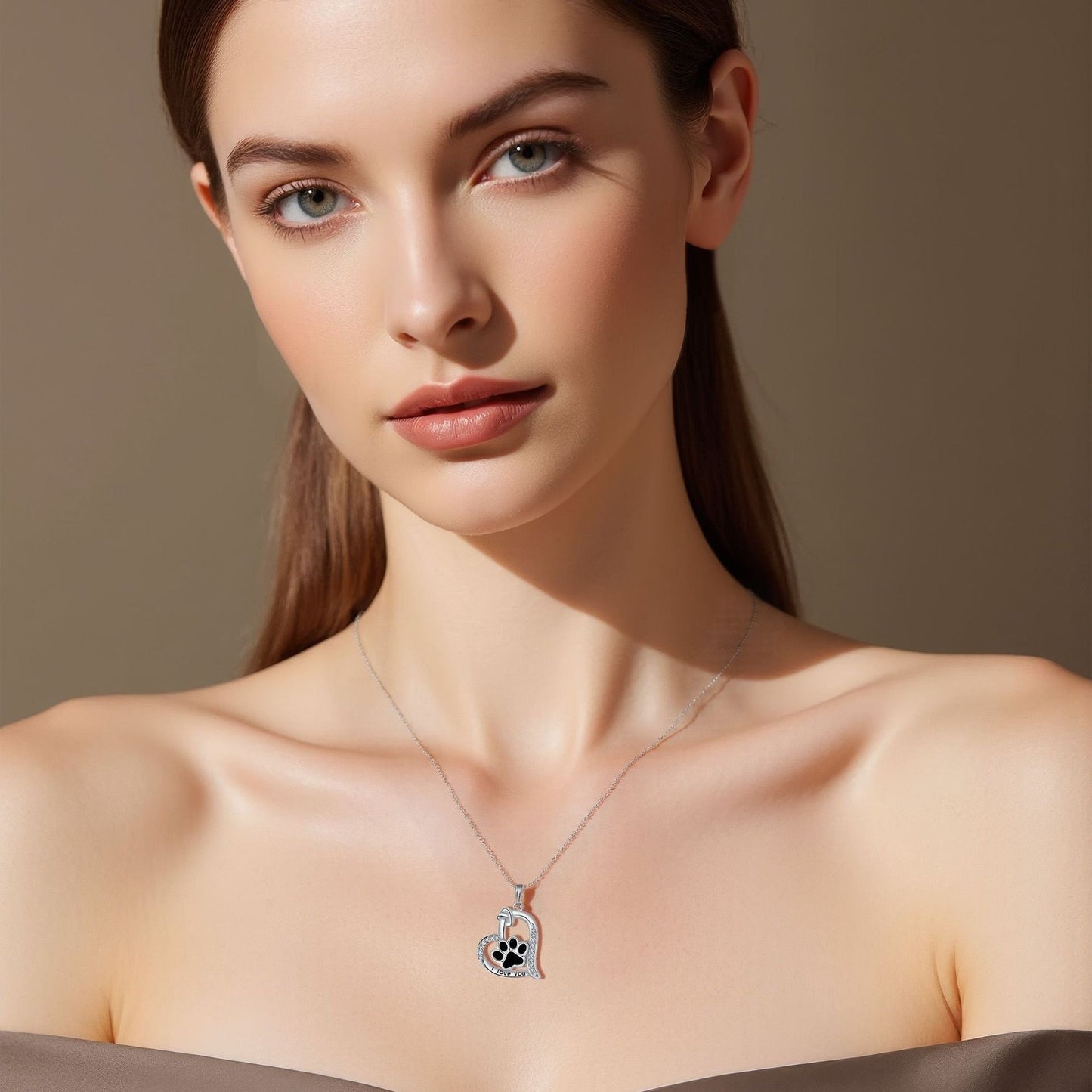 Collier avec Pendentif Empreinte de Patte