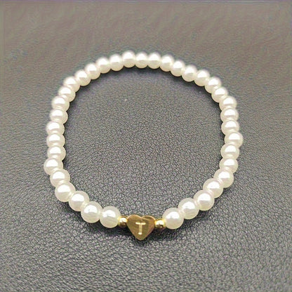 Bracelet Chic avec Initiale en Cœur (A–Z)