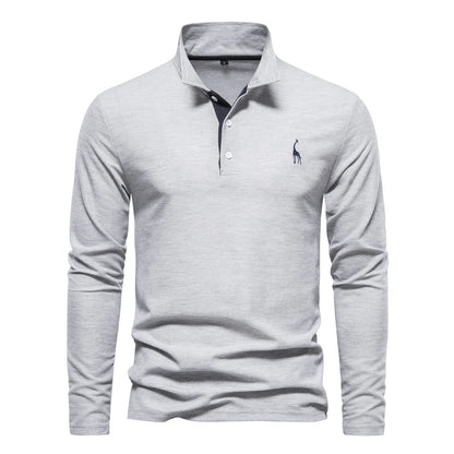 Marcos™ - Polo Casual de Manga Larga Refinado